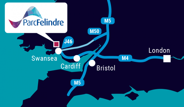 Parc Felindre Location Map